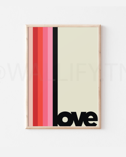 Décoration murale moderne, impression d'amour, affiche tendance, affiche de la Saint-Valentin, art mural girly, art tendance, impression murale romantique coeur, audacieux
