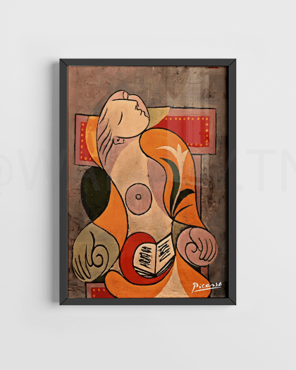 PIC-A229 - Tableau Picasso Tunisie / Art cubisme Tunisie / Reproduction œuvre Picasso / Peinture moderne Picasso / Impression Picasso / Décoration murale artistique.