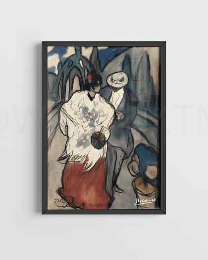 PIC-A230 - Tableau Picasso Tunisie / Art cubisme Tunisie / Reproduction œuvre Picasso / Peinture moderne Picasso / Impression Picasso / Décoration murale artistique.