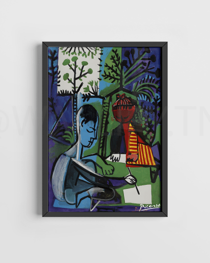 PIC-A232 - Tableau Picasso Tunisie / Art cubisme Tunisie / Reproduction œuvre Picasso / Peinture moderne Picasso / Impression Picasso / Décoration murale artistique.