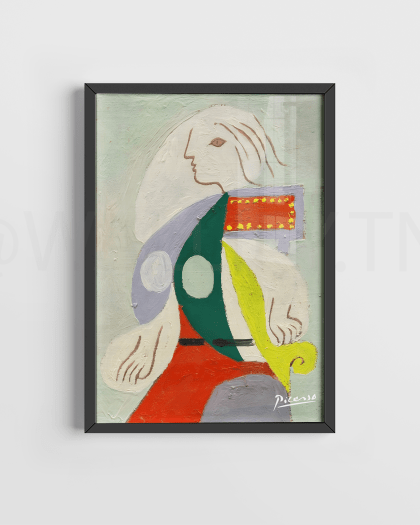 PIC-A235 - Tableau Picasso Tunisie / Art cubisme Tunisie / Reproduction œuvre Picasso / Peinture moderne Picasso / Impression Picasso / Décoration murale artistique.