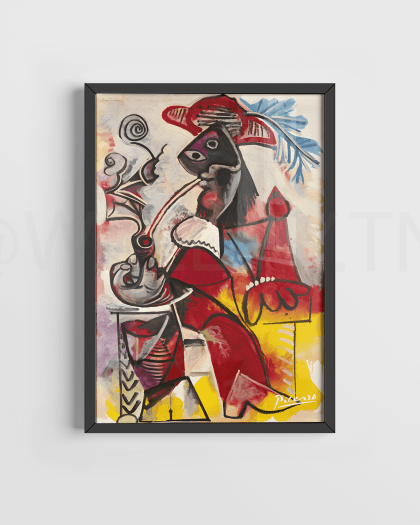 PIC-A236 - Tableau Picasso Tunisie / Art cubisme Tunisie / Reproduction œuvre Picasso / Peinture moderne Picasso / Impression Picasso / Décoration murale artistique.