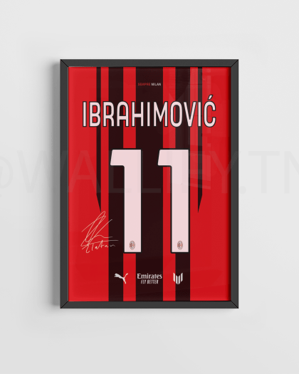 T-shirt football poster Tunisie – Maillot de football zlatan ibrahimovic stylisé avec design artistique, affiche sportive murale, décoration pour fans, cadeau original, impression de haute qualité ! Messi, Ronaldo, Mbappé, Haaland, Neymar